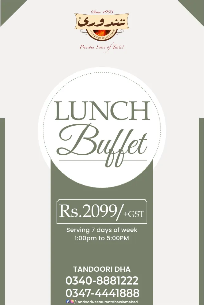 DHA Lunch Buffet Menu page 1