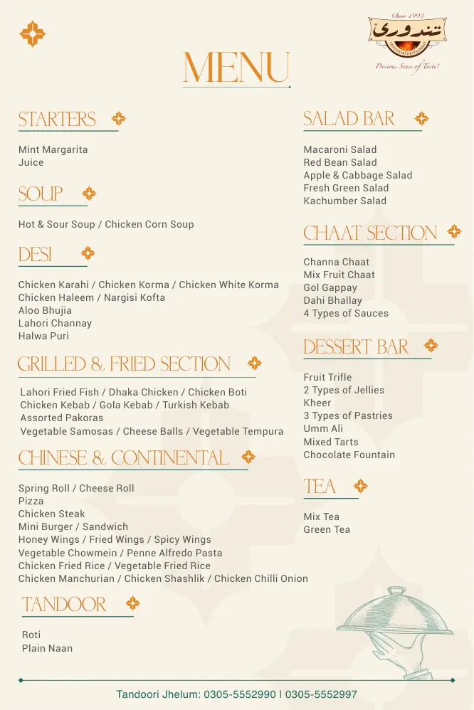 Jhelum Hi Tea Menu page 2